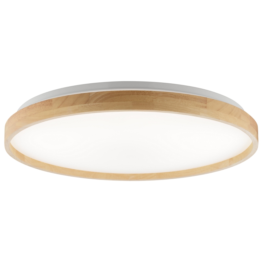 Brilliant - Lámpara de techo LED regulable ALSON LED/17W/230V 3000-6500K, diámetro 49,5 cm, madera de caucho + mando a distancia