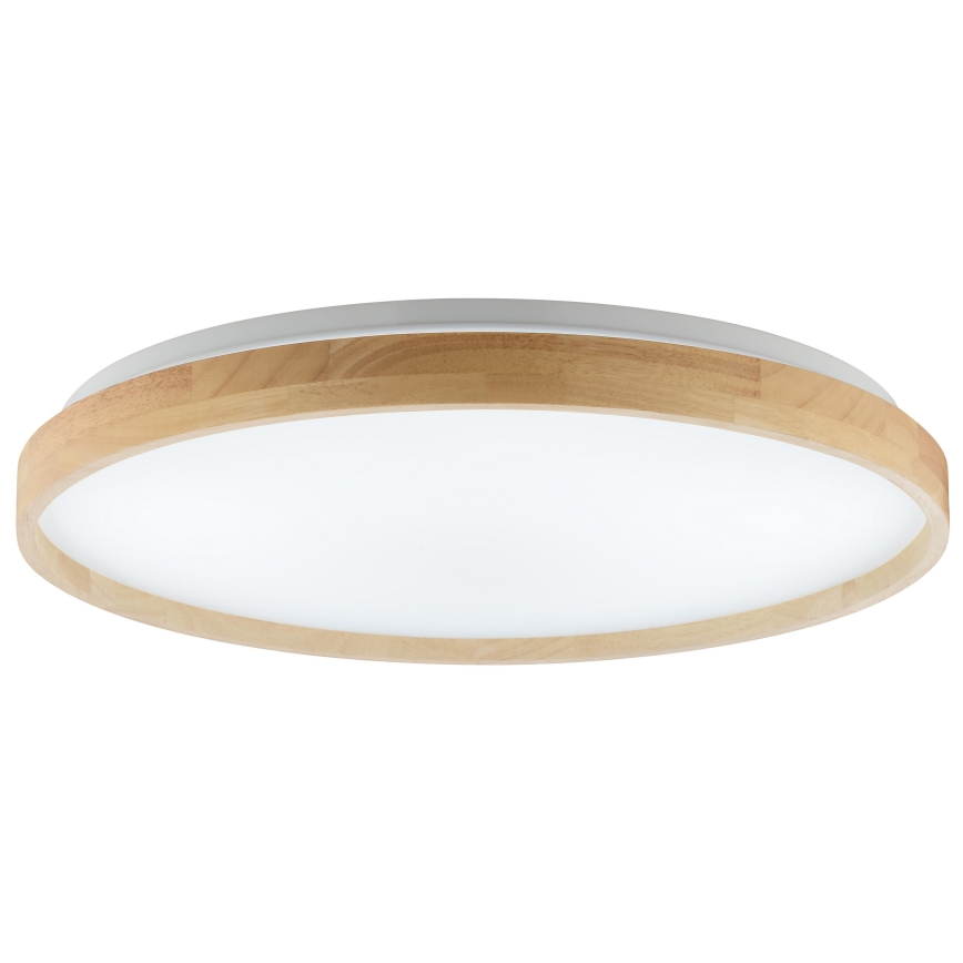 Brilliant - Lámpara de techo LED regulable ALSON LED/17W/230V 3000-6500K, diámetro 49,5 cm, madera de caucho + mando a distancia