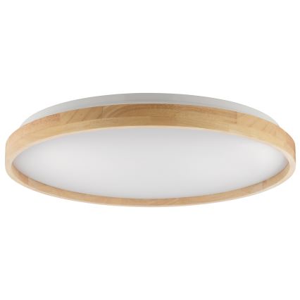 Brilliant - Lámpara de techo LED regulable ALSON LED/17W/230V 3000-6500K, diámetro 49,5 cm, madera de caucho + mando a distancia