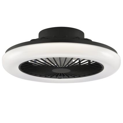 Brilliant - Luminaria de techo LED regulable con ventilador MONTERO LED/20W/230V 2700-6500K Ø 42 cm negra + mando a distancia