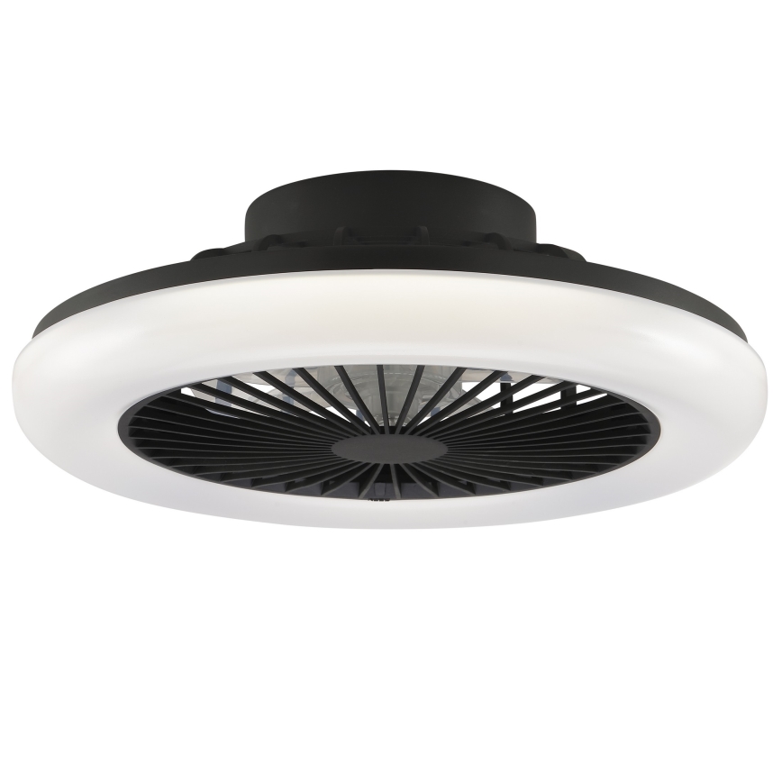Brilliant - Luminaria de techo LED regulable con ventilador MONTERO LED/20W/230V 2700-6500K Ø 42 cm negra + mando a distancia