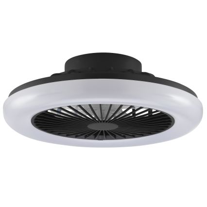Brilliant - Luminaria de techo LED regulable con ventilador MONTERO LED/20W/230V 2700-6500K Ø 42 cm negra + mando a distancia