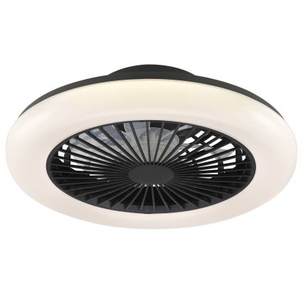 Brilliant - Luminaria de techo LED regulable con ventilador MONTERO LED/20W/230V 2700-6500K Ø 42 cm negra + mando a distancia