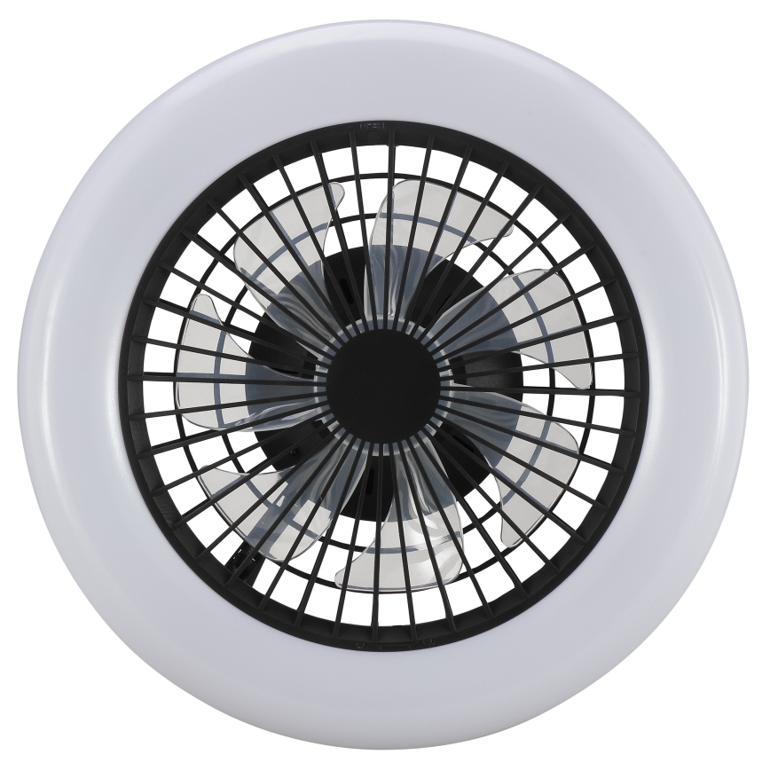 Brilliant - Luminaria de techo LED regulable con ventilador MONTERO LED/20W/230V 2700-6500K Ø 42 cm negra + mando a distancia