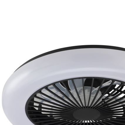 Brilliant - Luminaria de techo LED regulable con ventilador MONTERO LED/20W/230V 2700-6500K Ø 42 cm negra + mando a distancia