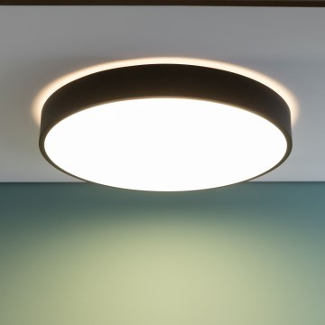 Brilliant - Lámpara de techo LED regulable SLIMLINE LED/60W/230V 3000-6500K Ø 49 cm negra + mando a distancia