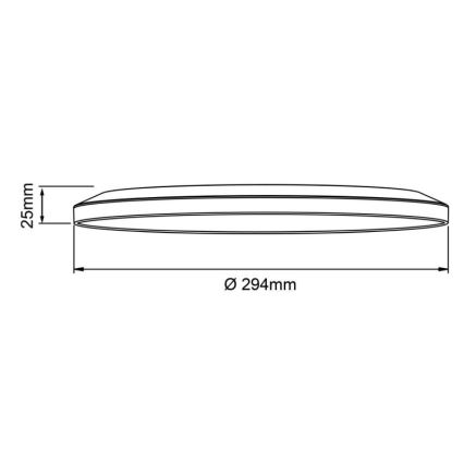 Brilliant - Lámpara de techo LED regulable SORELL LED/18W/230V 3000-6500K Ø 29 cm negra + mando a distancia