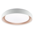 Brilliant - Lámpara de techo LED regulable WALDO LED/24W/230V 3000-6500K diámetro 38,5 cm blanco/oro rosa + mando a distancia