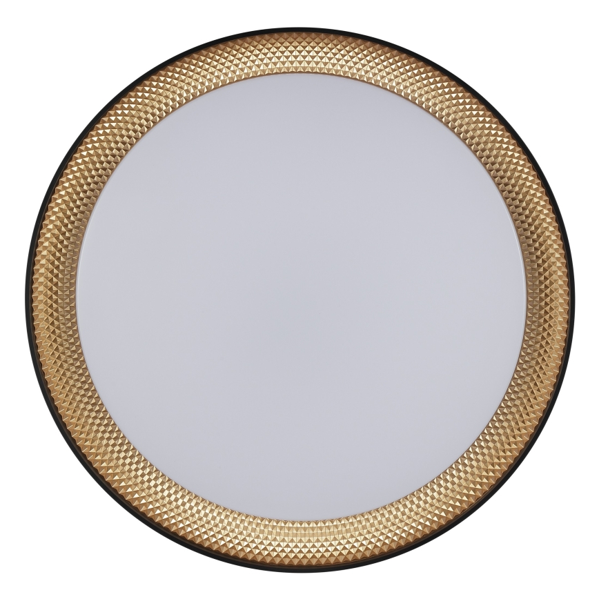 Brilliant - Lámpara de techo LED regulable WALDO LED/24W/230V 3000-6500K Ø 38,5 cm negro/dorado + mando a distancia