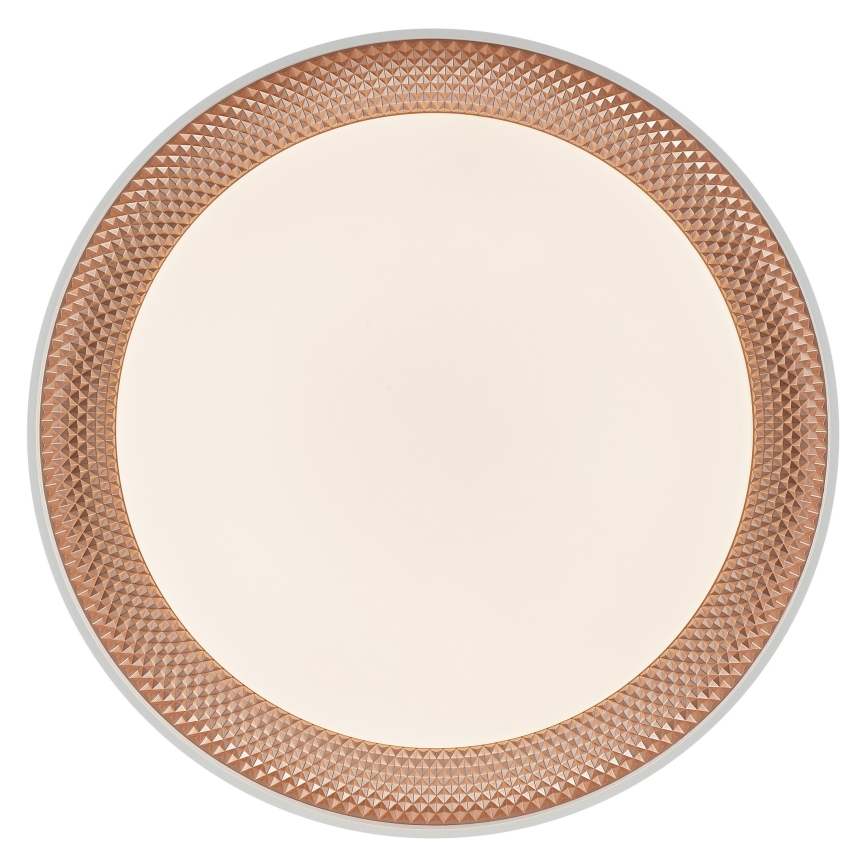 Brilliant - Luminaria de techo LED regulable WALDO LED/36W/230V 3000-6500K Ø 48,5 cm blanco/oro rosa + mando a distancia