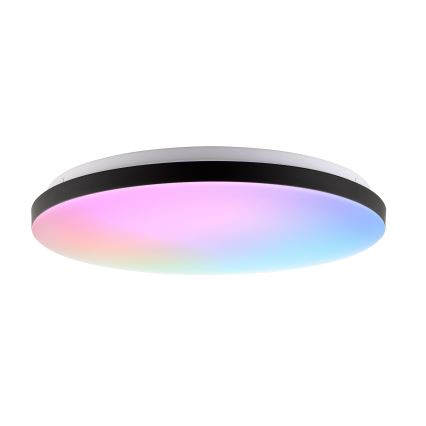 Brilliant - Luminaria de techo LED RGBW regulable LIVIO LED/20W/230V 3000-6500K diámetro 38,5 cm negro + mando a distancia