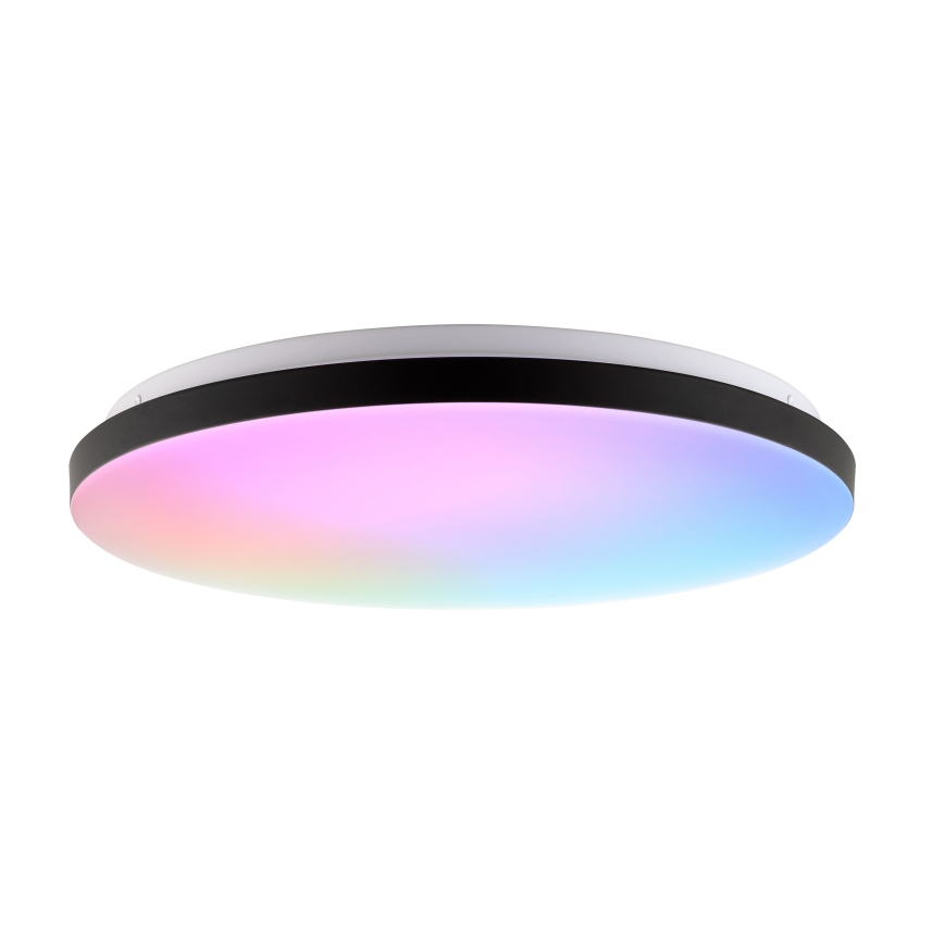 Brilliant - Luminaria de techo LED RGBW regulable LIVIO LED/20W/230V 3000-6500K diámetro 38,5 cm negro + mando a distancia