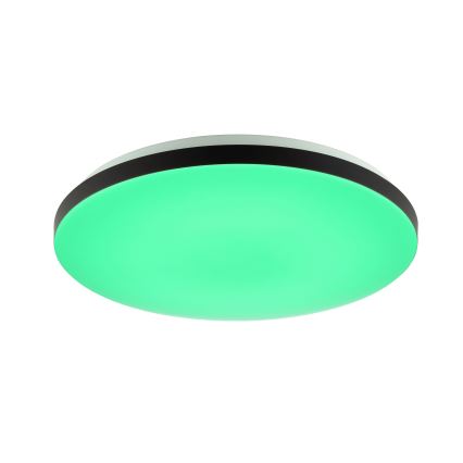 Brilliant - Luminaria de techo LED RGBW regulable LIVIO LED/20W/230V 3000-6500K diámetro 38,5 cm negro + mando a distancia