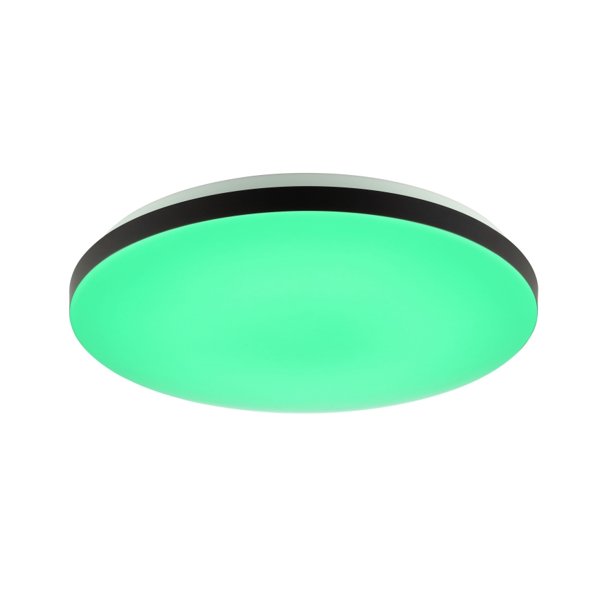 Brilliant - Luminaria de techo LED RGBW regulable LIVIO LED/20W/230V 3000-6500K diámetro 38,5 cm negro + mando a distancia