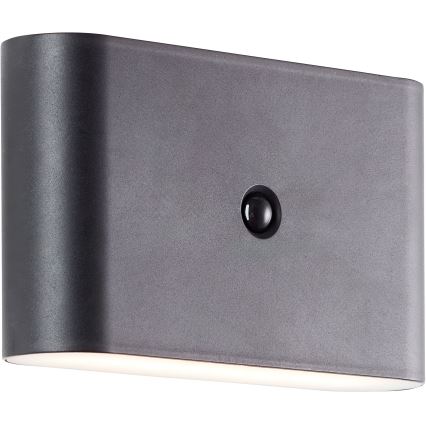 Brilliant - Lámpara de pared exterior recargable con sensor XINO LED/3W/5V 3600 mAh IP44 negra