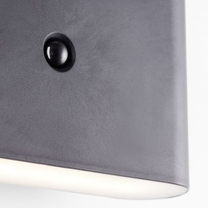 Brilliant - Lámpara de pared exterior recargable con sensor XINO LED/3W/5V 3600 mAh IP44 negra