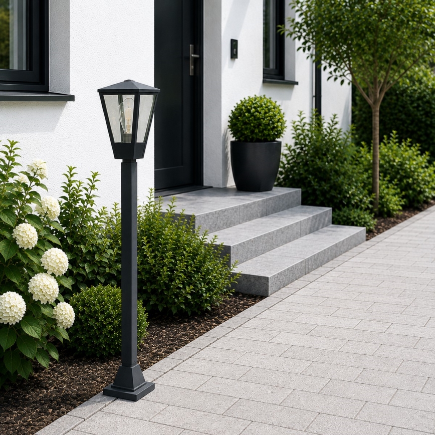 Brilliant - Lámpara para exteriores WESTDLIFF 1xE27/20W/230V 98,4 cm IP44 antracita
