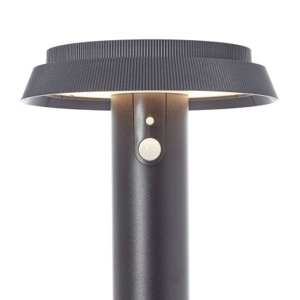 Brilliant - Lámpara solar LED con sensor ALVERO LED/4W/3,7V 2000 mAh 70 cm IP44 negro