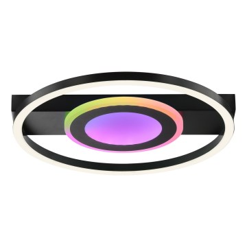 Brilliant - LED RGBW Luminaria de techo regulable MAUREEN LED/20W/230V 3000-6500K negro + mando a distancia