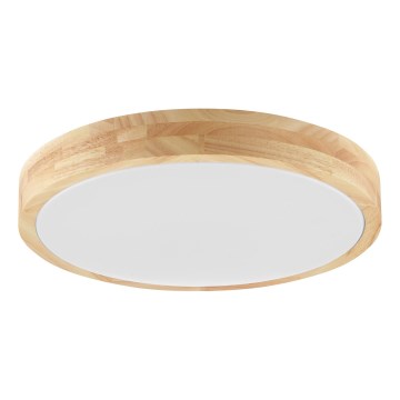 Brilliant - Luminaria de techo LED para baño MOREEN LED/18W/230V 2700/4000/6500K Ø 34 cm IP44, madera de caucho