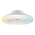Brilliant - Luminaria de techo LED regulable con ventilador MONTERO LED/20W/230V 2700-6500K Ø 42 cm blanca + mando a distancia