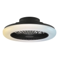 Brilliant - Luminaria de techo LED regulable con ventilador MONTERO LED/20W/230V 2700-6500K Ø 42 cm negra + mando a distancia