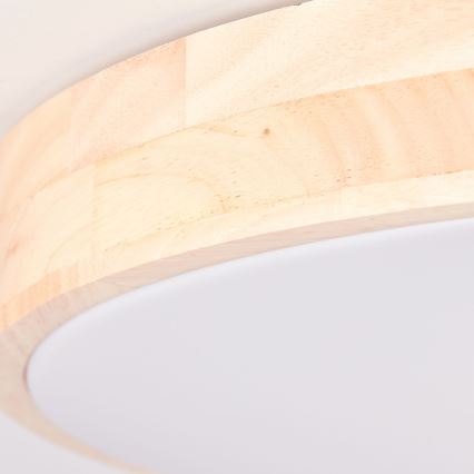 Brilliant - Lámpara de techo LED regulable SLIMLINE LED/60W/230V 3000-6500K Ø 45 cm en madera de hevea + mando a distancia