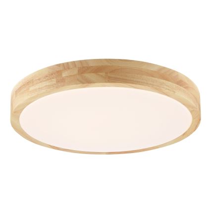 Brilliant - Luminaria de techo LED para baño MOREEN LED/18W/230V 2700/4000/6500K Ø 34 cm IP44, madera de caucho