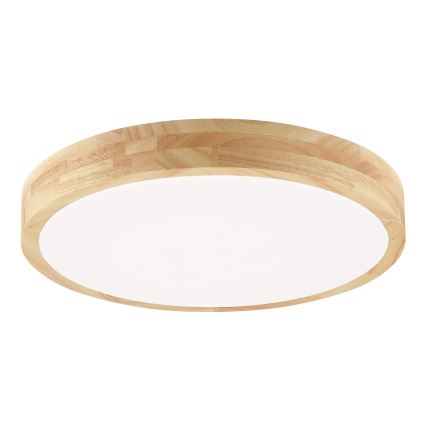 Brilliant - Luminaria de techo LED para baño MOREEN LED/18W/230V 2700/4000/6500K Ø 34 cm IP44, madera de caucho