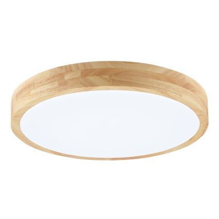 Brilliant - Luminaria de techo LED para baño MOREEN LED/18W/230V 2700/4000/6500K Ø 34 cm IP44, madera de caucho