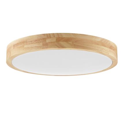 Brilliant - Luminaria de techo LED para baño MOREEN LED/18W/230V 2700/4000/6500K Ø 34 cm IP44, madera de caucho