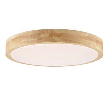 Brilliant - Luminaria de techo LED para baño MOREEN LED/18W/230V 2700/4000/6500K Ø 34 cm IP44, madera de caucho