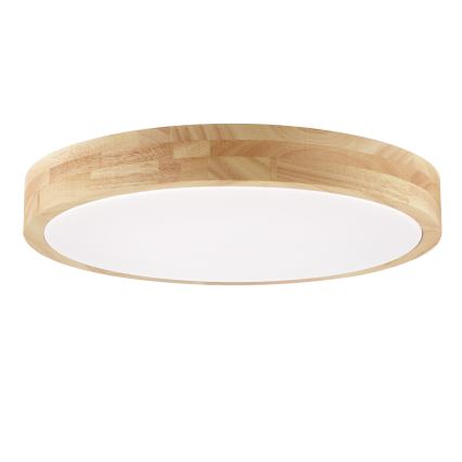 Brilliant - Luminaria de techo LED para baño MOREEN LED/18W/230V 2700/4000/6500K Ø 34 cm IP44, madera de caucho