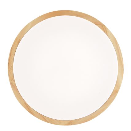 Brilliant - Luminaria de techo LED para baño MOREEN LED/18W/230V 2700/4000/6500K Ø 34 cm IP44, madera de caucho