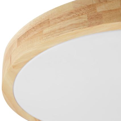 Brilliant - Luminaria de techo LED para baño MOREEN LED/18W/230V 2700/4000/6500K Ø 34 cm IP44, madera de caucho