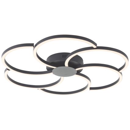 Brilliant - Plafón LED regulable FICO LED/32W/230V 3000-6500K diá. 65 cm negro + control remoto