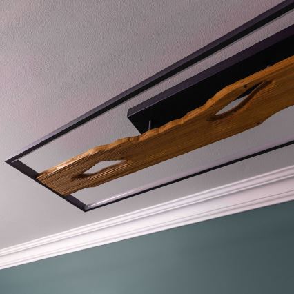 Brilliant - Plafón LED regulable CHAUMONT LED/48W/230V madera de caucho