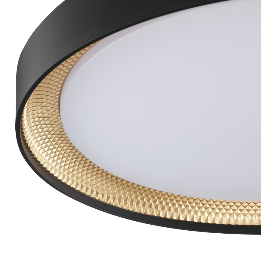Brilliant - Luminaria de techo LED regulable WALDO LED/36W/230V 3000-6500K Ø 48,5 cm negro/dorado + mando a distancia