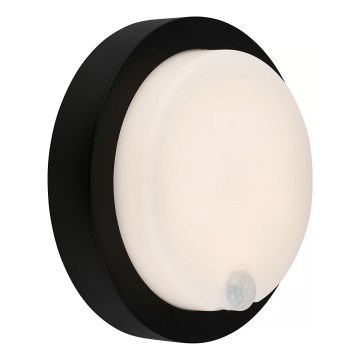Brilo - Aplique exterior recargable LED con sensor, 4W/5V, 4400 mAh, IP44, negro