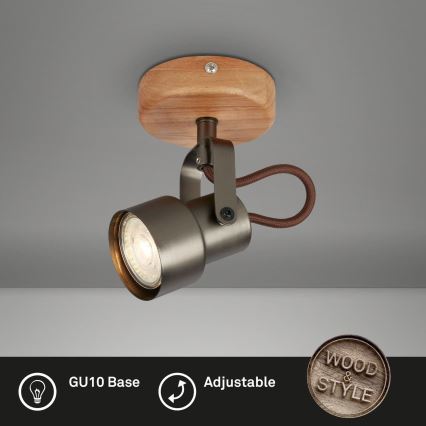 Brilo - Foco LED TAHUN 1xGU10/5W/230V 3000K marrón