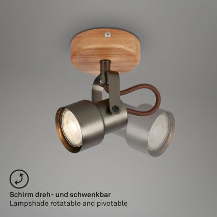 Brilo - Foco LED TAHUN 1xGU10/5W/230V 3000K marrón
