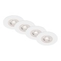 Brilo - JUEGO 4x LED Lámpara de techo para cuarto de baño LED/4,9W/230V IP44 blanco