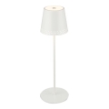 Brilo - Lámpara de mesa exterior LED recargable, táctil y regulable KIKI LED/2,6W/5V IP44 2600 mAh blanca