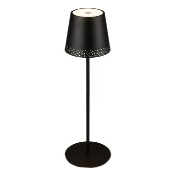 Brilo - Lámpara de mesa exterior LED táctil regulable y recargable KIKI LED/2,6W/5V IP44 2600 mAh negra