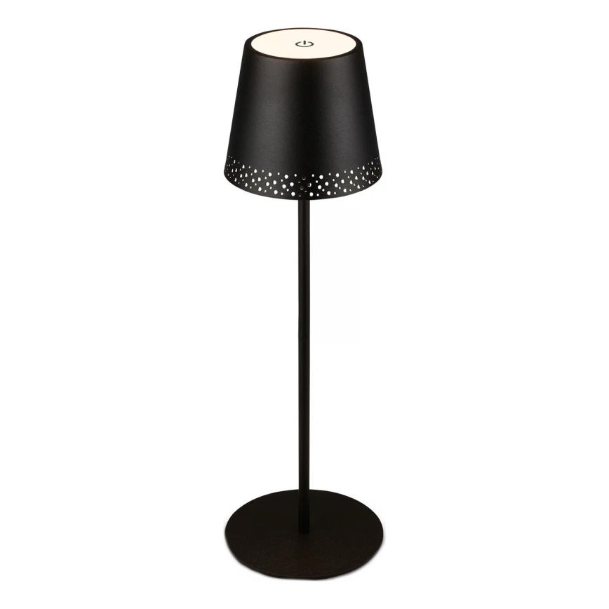 Brilo - Lámpara de mesa exterior LED táctil regulable y recargable KIKI LED/2,6W/5V IP44 2600 mAh negra