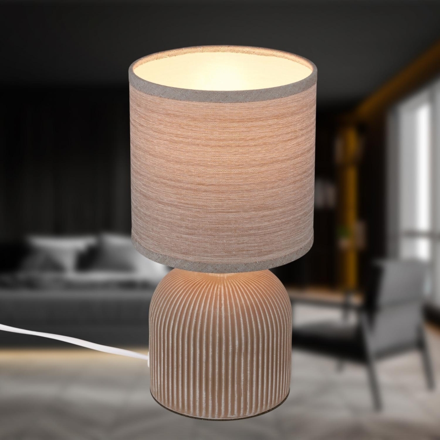 Brilo - Lámpara de mesa INO 1xE14/10W/230V marrón