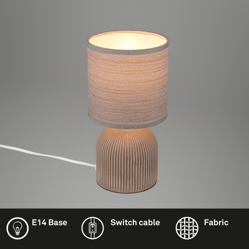 Brilo - Lámpara de mesa INO 1xE14/10W/230V marrón