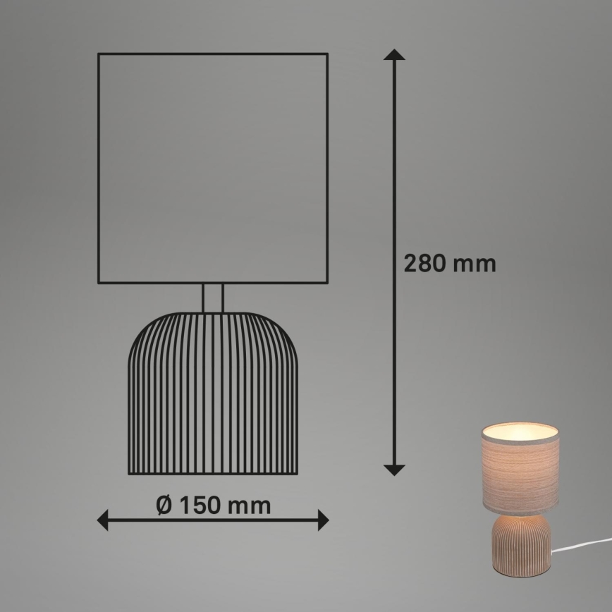 Brilo - Lámpara de mesa INO 1xE14/10W/230V marrón