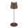 Brilo - Lámpara de mesa LED regulable, recargable y táctil para exterior KIKI LED/2,6W/5V IP44 2600 mAh marrón