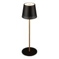 Brilo - Lámpara de mesa para exterior LED regulable, recargable y con control táctil KIKI LED/2,6W/5V IP44 2600 mAh negra